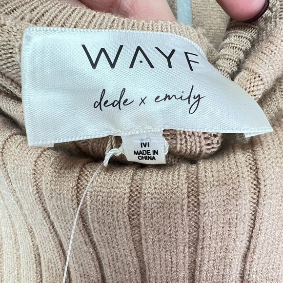 NWT WAYF Dede Collection Ribbed Midi Sweater Dress M - Picture 8 of 11
